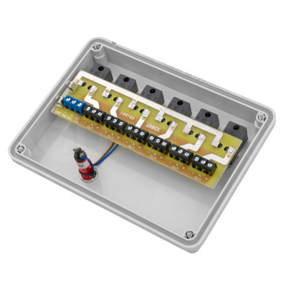 Pisces 6 Way Garden Switch Box - with Neon Indicator Light