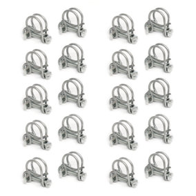 Pisces Double Wire Clips for 12.5mm Pond Hose (20 pack)