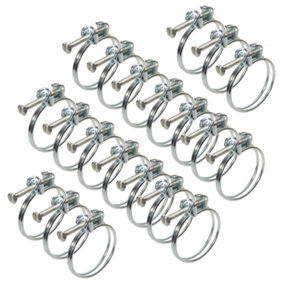Pisces Double Wire Clips for 25mm Pond Hose (20 pack)