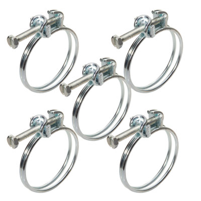 Pisces Double wire clips for 32mm Pond hose (5 pack)