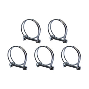 Pisces Double wire clips for 38/40mm Pond hose (5 pack)