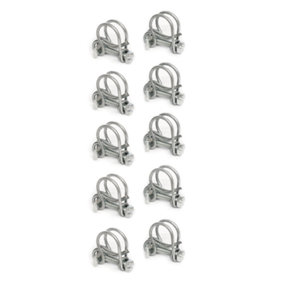 Pisces Double Wire Hose Clips to fit 12.5mm (0.5in) Pipe (10 pack)