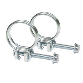 Pisces Double Wire Hose Clips to fit 20mm (0.75in) Pipe (2 pack)