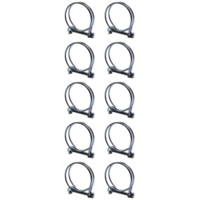 Pisces Double Wire Hose Clips to fit 38/40mm hose (1.5in) Pipe (10 pack)