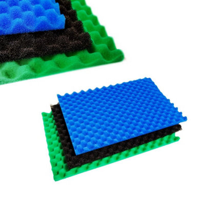 Pisces Pond Filter 3 Grade Media Foam Set 17" x 11" Coarse, Medium and Fine