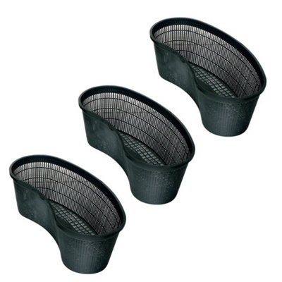 Pisces Pond Kidney Planting Basket 45 x 18 x 15cm - 3 Pack