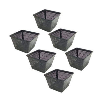 Pisces Pond Square Planting Basket 28 x 28 x 18cm -6 Pack