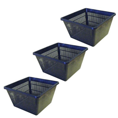 Pisces Square Pond Plant Basket - 11x11x11cm, Fine Mesh, For Water Lilies & Marginal Plants-649953