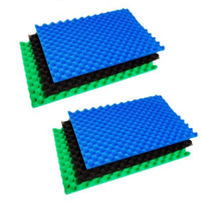 Pisces Twin Pack 3-Piece Universal Pond Filter Foams - 18'' x 25''