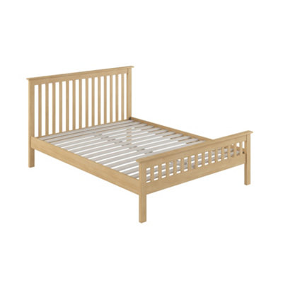PITLOCHRY SOLID WOODEN OAK BED FRAME - KING - SHAKER STYLE