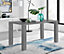 Pivero Rectangular 6 Seater Grey High Gloss Dining Table for Simple Elegant Minimalist Style Dining Room