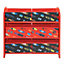 Pixar Cars Lightning McQueen Storage Unit with 6 Storage Boxes for Kids, W63.5 X D25 X H60cm