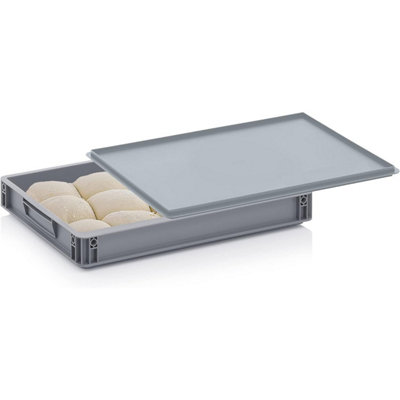 Pizza Bread Dough Tray Box with Lid Food Grade 60cm X 40cm X 7.5cm 18L ...