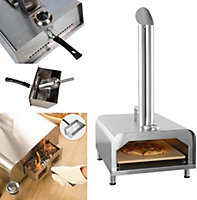 Pizza Oven Charcoal Grilling Machine with Stainless Steel Body and Handle for Superfast BBQ Cooking Suckling Pig Grill Barbeque