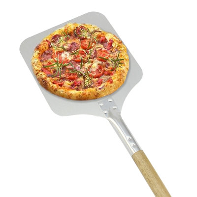 Aluminum Kitchen Using Pizza Peel Shovel With Detachable Wood Handle - Aluminum Pizza Peel With