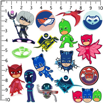 PJ Masks Deluxe orted Designs Stickers (Pack of 50) Multicoloured (One ...