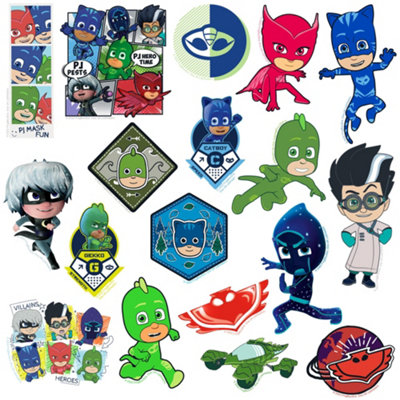 PJ Masks Deluxe orted Designs Stickers (Pack of 50) Multicoloured (One ...