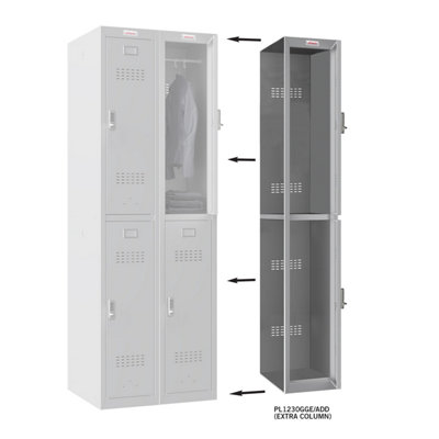 PL 2 Door Grey Add On Locker Electronic