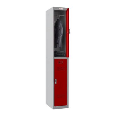 PL 2 Door Red Add On Locker Electronic