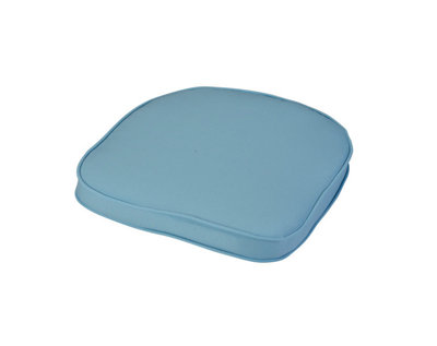 Placid Standard D Pad Outdoor Garden Furniture Cushion - L41 x W38 x H4 cm - Blue