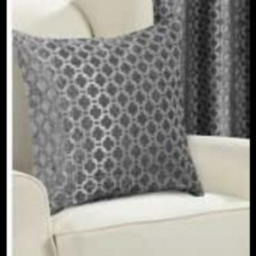 Plaermo Geometric Velvet Scatter Cushion Cover Silver