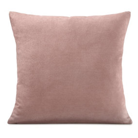 Plain 18" soft touch Velvet chenille cushion. Colour Blush