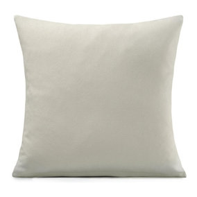 Plain 18" soft touch Velvet chenille cushion. Colour Cream