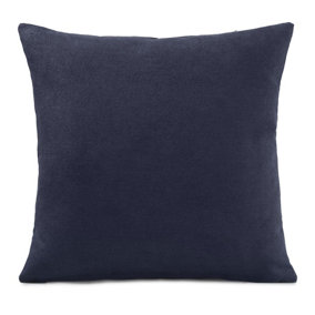 Plain 18" soft touch Velvet chenille cushion. Colour Navy