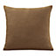 Plain 18" soft touch Velvet chenille cushion. Colour Tan