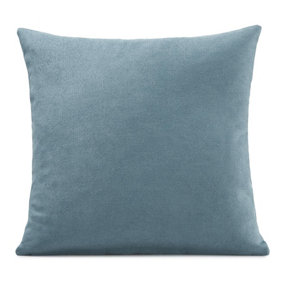 Plain 18" soft touch Velvet chenille cushion. Colour Teal