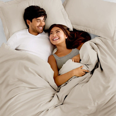 Plain 3-Piece Duvet Quilt Cover Bedding Set Reversible Duvet Set with Pillowcases