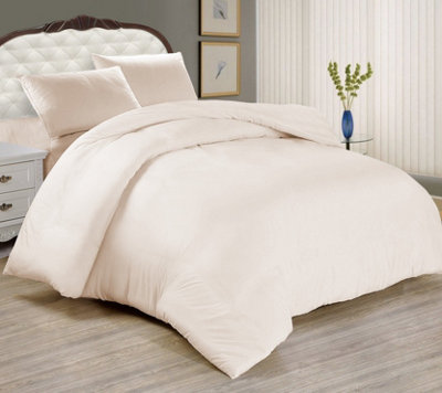 Plain 3-Piece Duvet Quilt Cover Bedding Set Reversible Duvet Set with Pillowcases