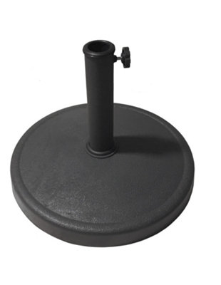 Plain Black Resin Parasol Base 14kg | DIY at B&Q