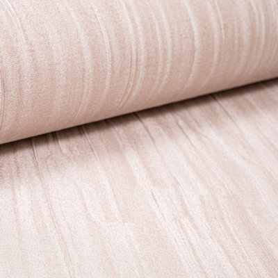 Plain Blush Pink Wallpaper Thick Textured Heavyweight Vinyl Metallic Shimmer