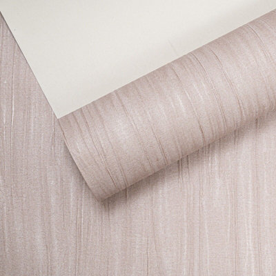Plain Blush Pink Wallpaper Thick Textured Heavyweight Vinyl Metallic Shimmer