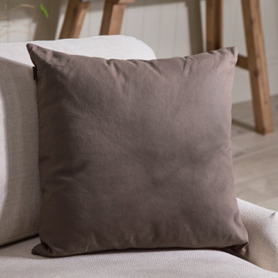 Plain Brown Cotton Indoor Outdoor Garden Furniture Chair Sofa Bench Cushion (L)50cm x (W)50cm