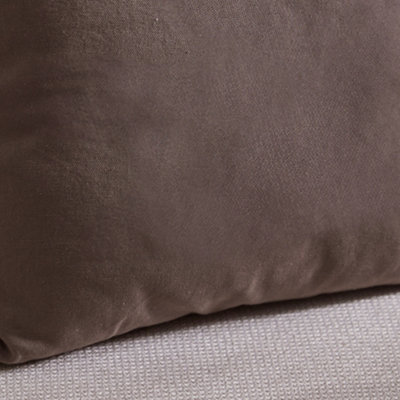 Plain Brown Cotton Indoor Outdoor Garden Furniture Chair Sofa Bench Cushion (L)50cm x (W)50cm