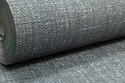 Plain Linen Texture Matte Dark Grey Finish Vinyl on Non-Woven Non-Pasted  Wallpaper Roll OL82350 - The Home Depot