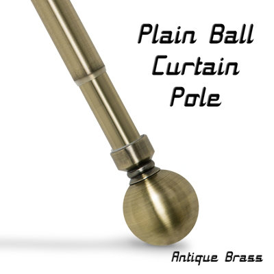Plain Curtain Metal Pole Extra Long & Durable 120-210 CM Extendable Curtain Rods