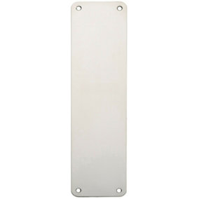 Plain Door Finger Plate 300 x 75mm Bright Stainless Steel Push Plate