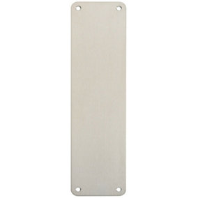 Plain Door Finger Plate 300 x 75mm Satin Stainless Steel Push Plate