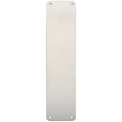 Plain Door Finger Plate 350 x 75mm Bright Stainless Steel Push Plate
