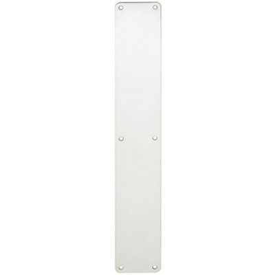 Plain Door Finger Plate 500 x 75mm Bright Stainless Steel Push Plate