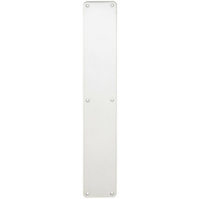 Plain Door Finger Plate 500 x 75mm Bright Stainless Steel Push Plate