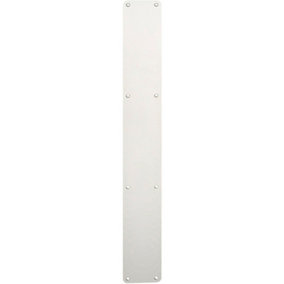 Plain Door Finger Plate 650 x 75mm Bright Stainless Steel Push Plate