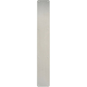 Plain Door Finger Plate 650 x 75mm Satin Stainless Steel Push Plate