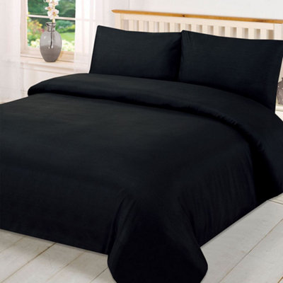 Plain Dyed Duvet Cover with Pillowcase Bedding Set