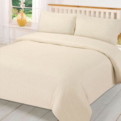 Plain Dyed Duvet Cover with Pillowcase Bedding Set - 7