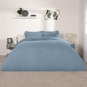 Plain Dyed Duvet Cover with Pillowcase Bedding Set