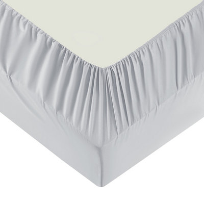 Plain Dyed Fitted Bed Sheet Extra Deep 40 CM King Size Hotel Quality Anti Allergic All Corners Elasticated Fitted Sheets